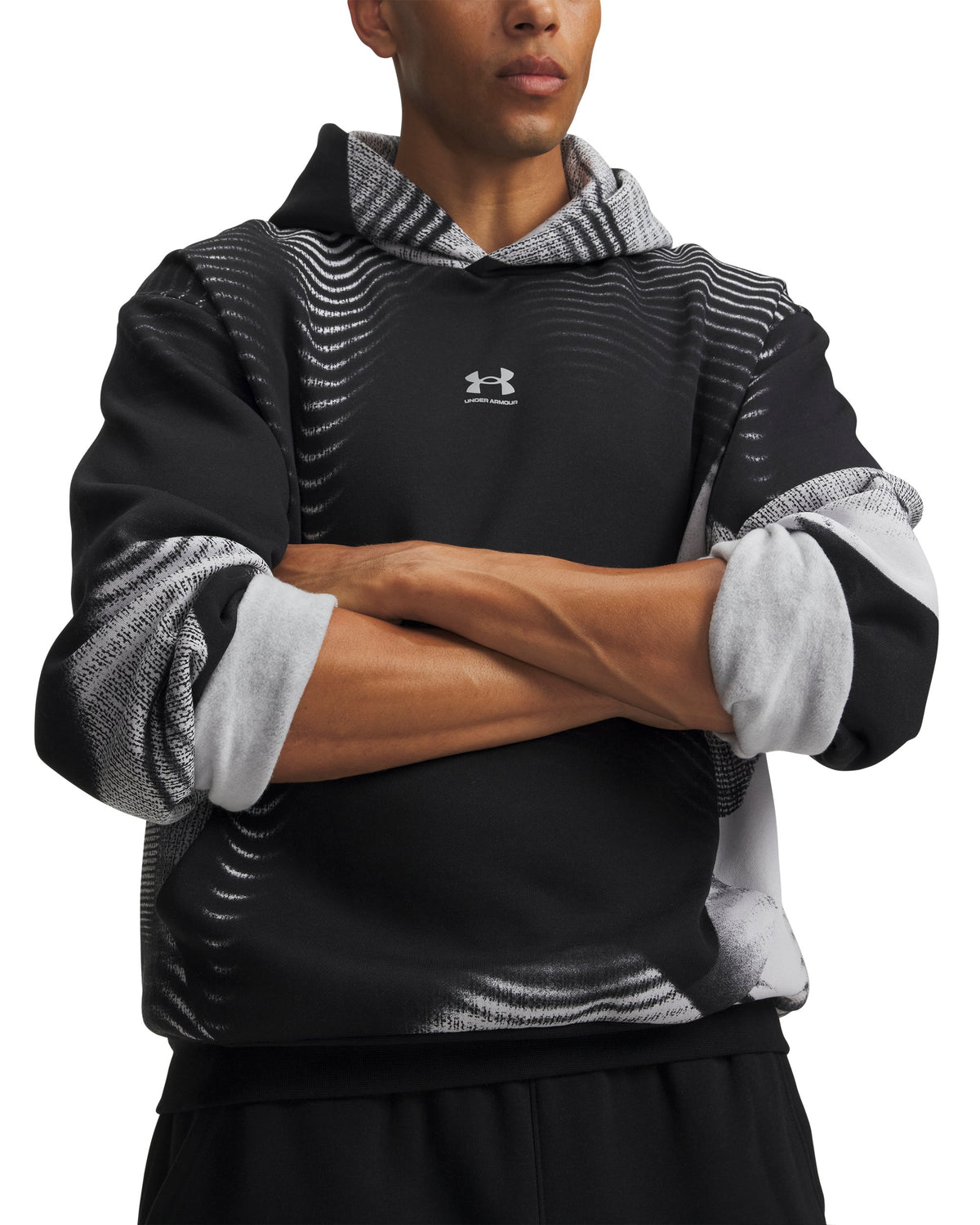 UA Icon Fleece Printed HD - Black / Reflective - 008
