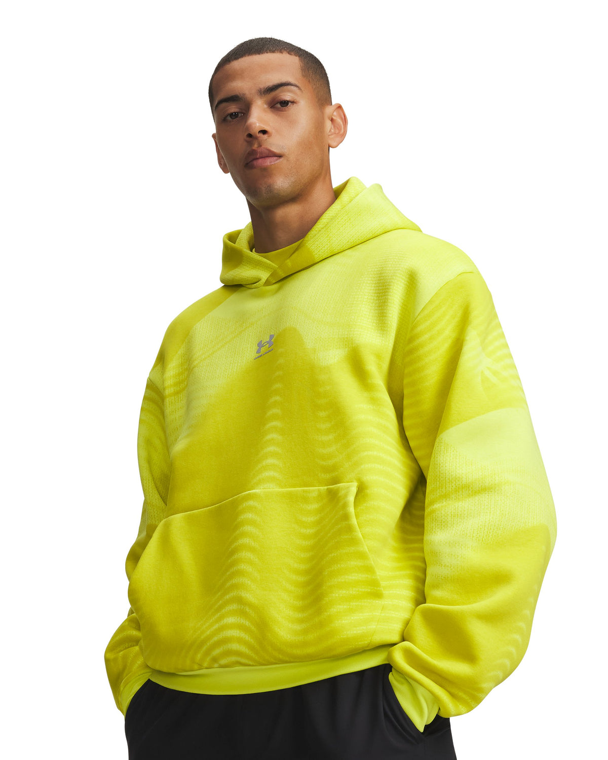 UA Icon Fleece Printed HD - Yellow / Reflective - 738