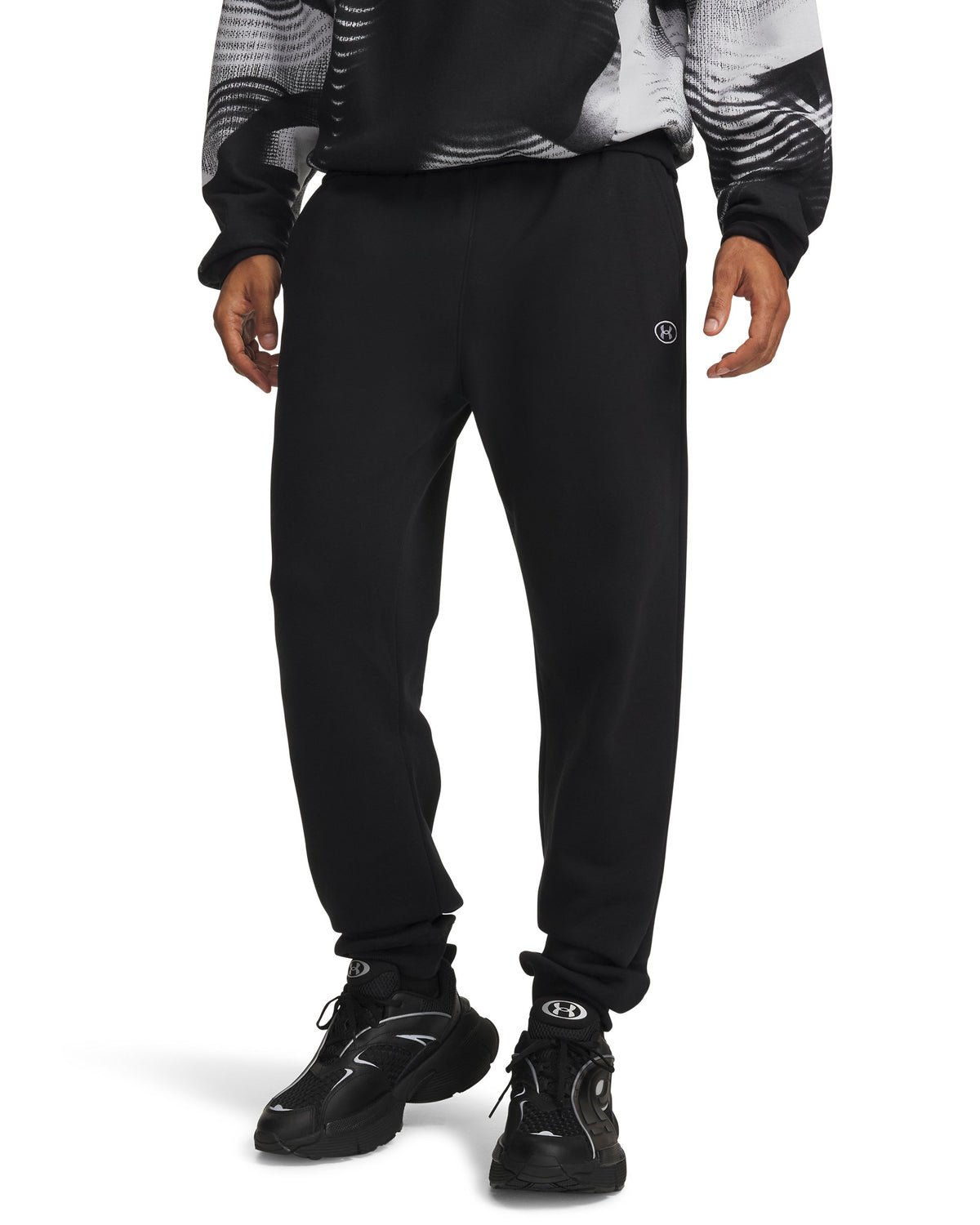 UA Rival Flc Jogger - Black / White - 008